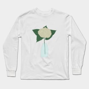 Floral drawing III: white hydrangea png Long Sleeve T-Shirt